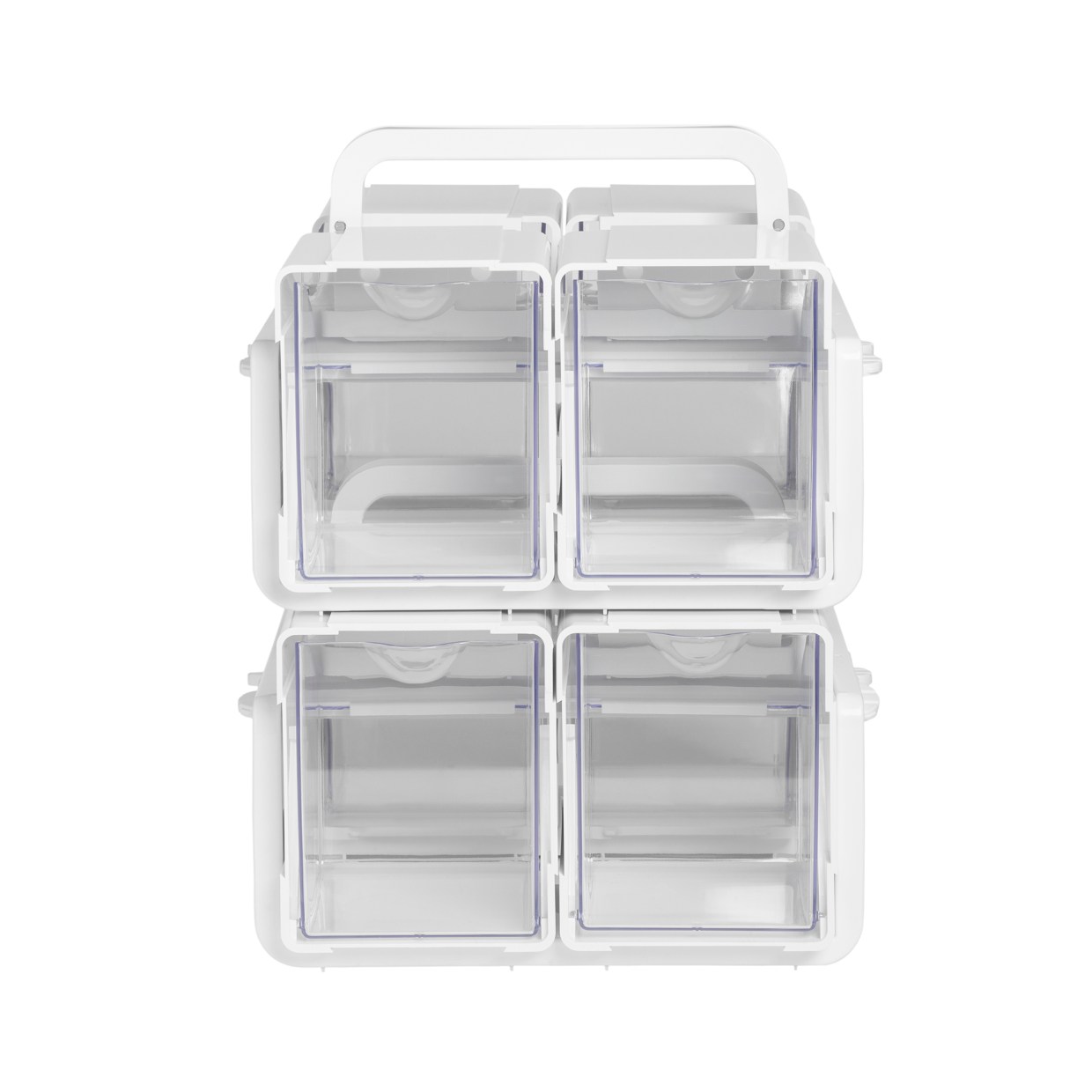 2pk Stackable Tilt Bin Caddy